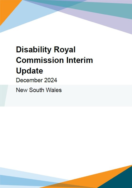 Disability Royal Commission Interim update – News South Wales (NSW) – Easy Read cover image