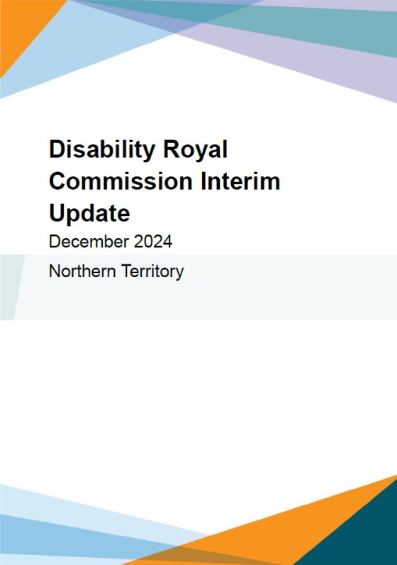 Disability Royal Commission Interim update – Northern Territory (NT) – Easy Read cover page