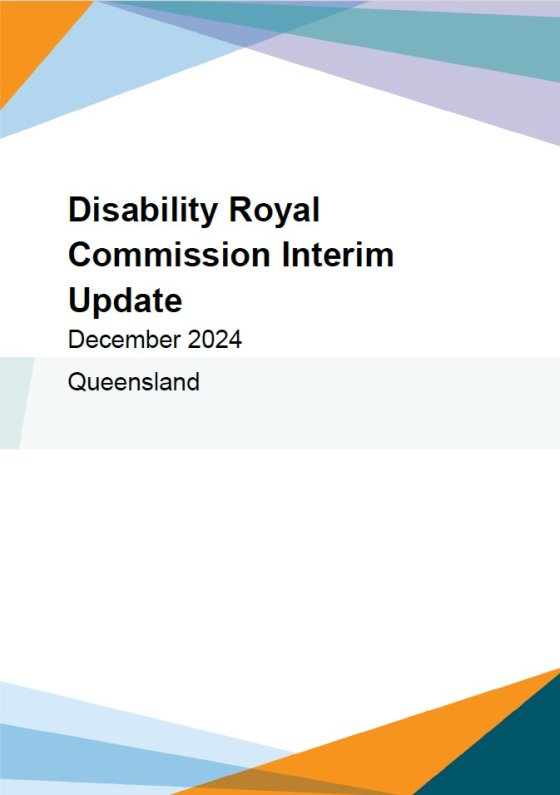 Disability Royal Commission Interim update – Queensland (QLD) – Easy Read cover page