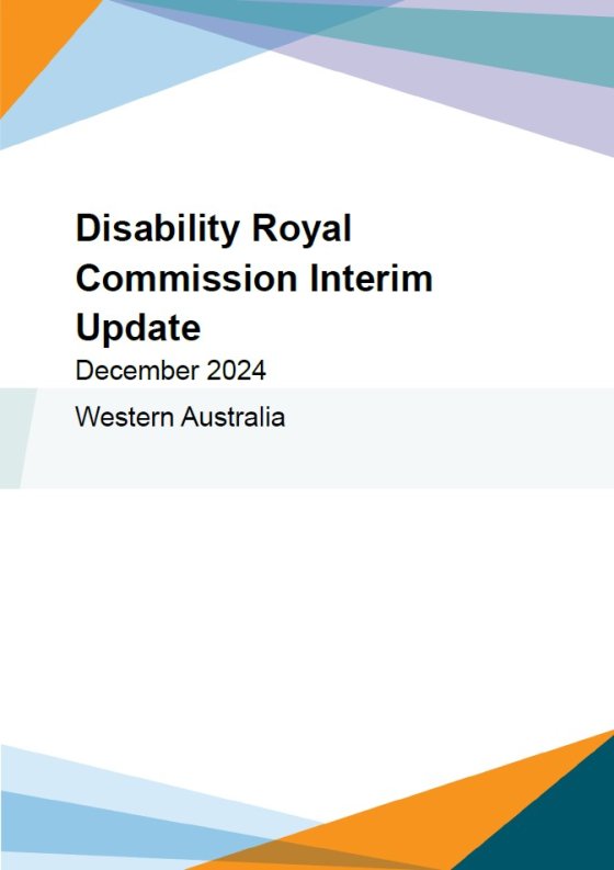 Disability Royal Commission Interim update – Western Australia (WA) – Easy Read cover page