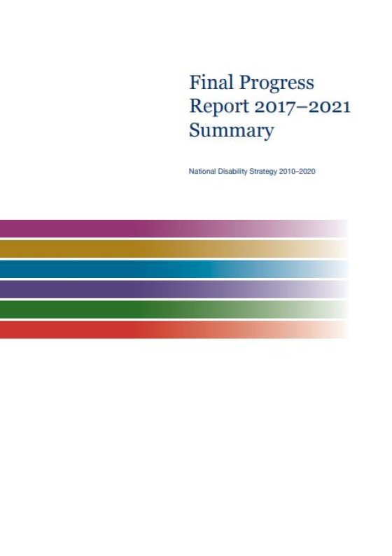 National Disability Strategy 2010–2020 – Final progress report 2017–2021 – Summary cover image