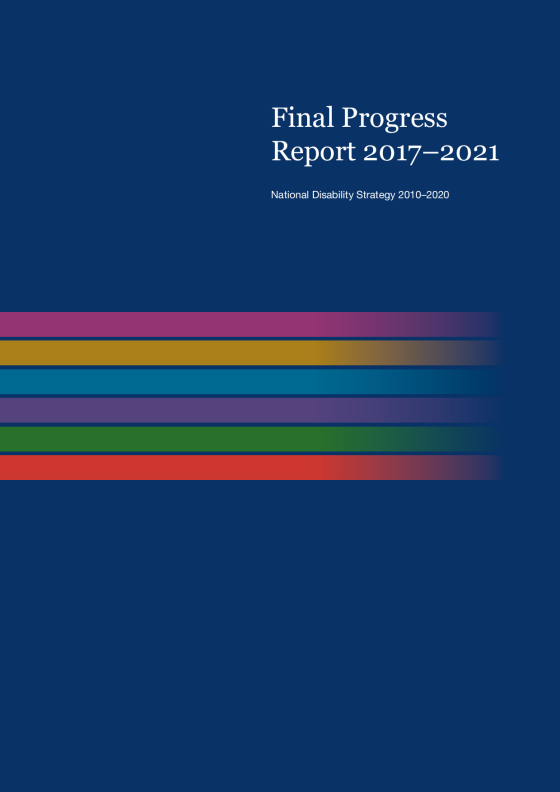 National Disability Strategy 2010–2020 – Final progress report 2017–2021 cover page