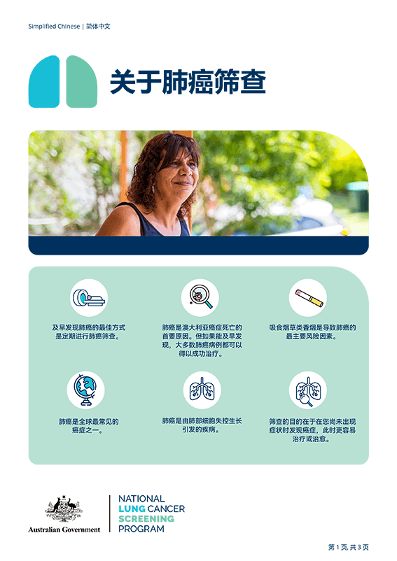 国家肺癌筛查计划：关于肺癌筛查