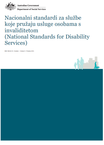 Croatian National Standards for Disability Services cover page