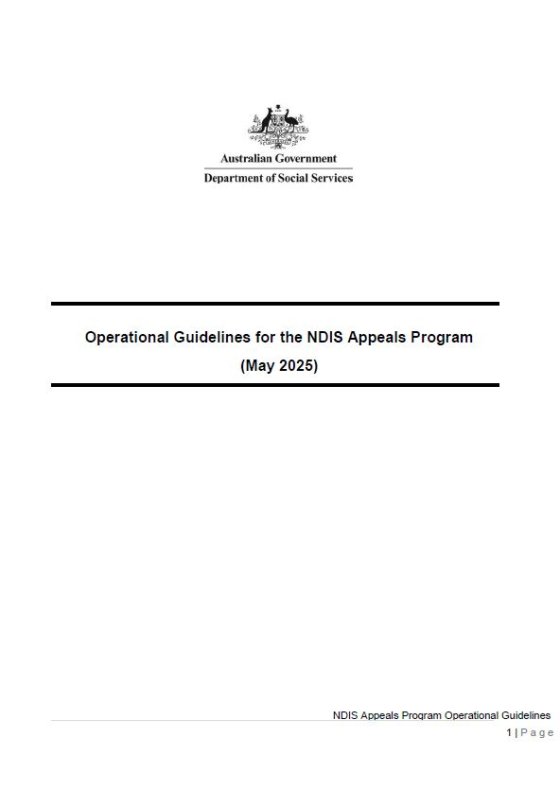 NDIS Appeals Operational Guidelines cover page