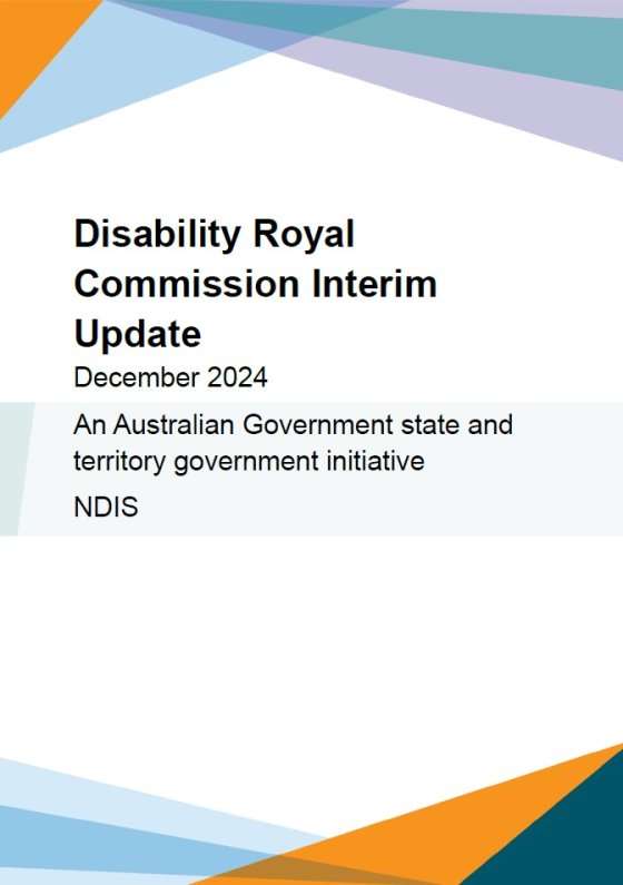 Disability Royal Commission Interim update – December 2024 cover page