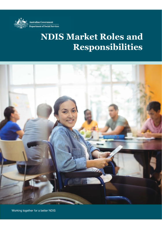 NDIS Market Roles and Responsibilities cover page