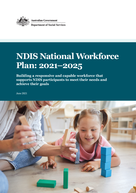 NDIS National Workforce Plan 2021–2025 cover page