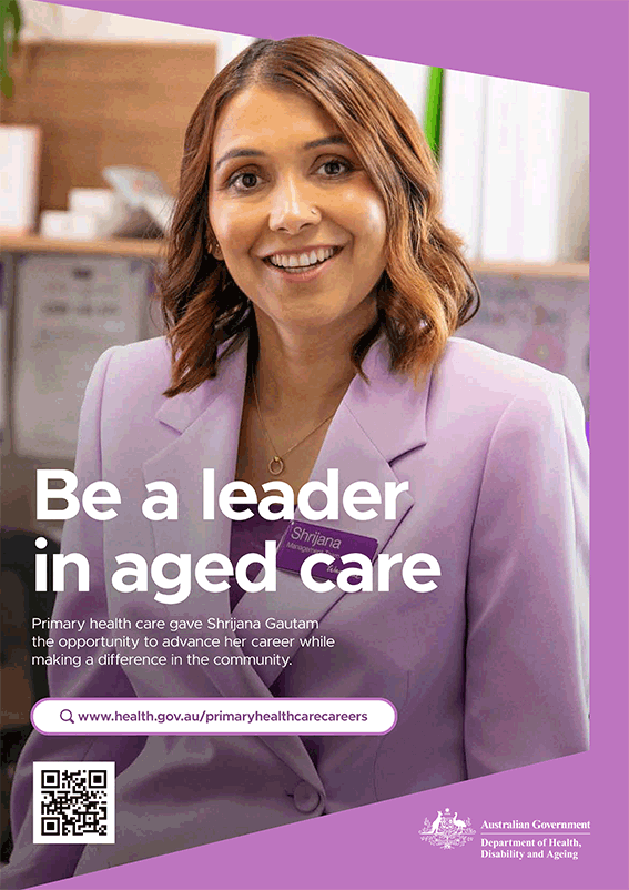 Primary health care careers poster with Shrijana Gautam