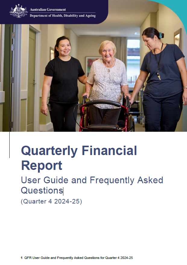 Quarterly Financial Report – User guide and frequently asked questions cover page (July 2025)