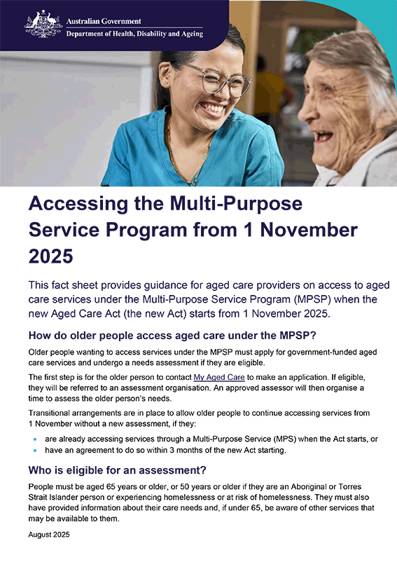 Accessing the MPSP – Provider fact sheet