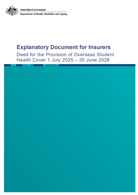 Deed for the Provision of Overseas Student  Health Cover 1 July 2025–30 June 2028 cover page