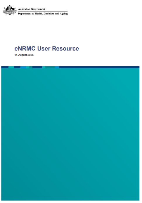 eNRMC user resource cover page