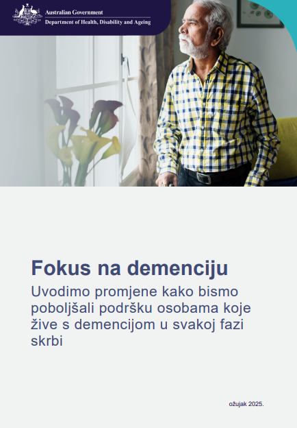 Croatian cover page for the Focus on dementia booklet