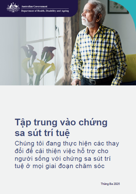 Vietnamese cover page for the Focus on Dementia booklet