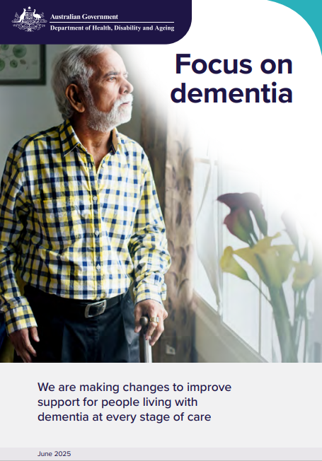 Cover page for the Focus on Dementia booklet (June update)