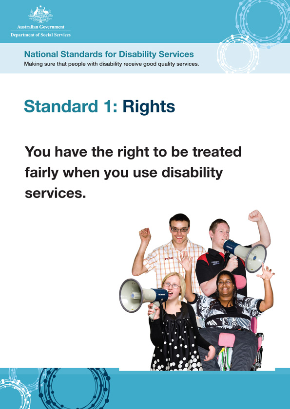 National Standards for Disability Services - Standard 1 - Easy Read poster