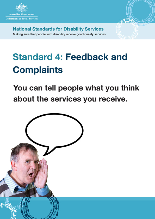 National Standards for Disability Services – Standard 4 – Easy Read poster