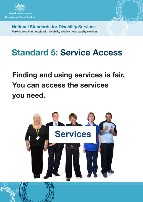 National Standards for Disability Services – Standard 5 – Easy Read poster