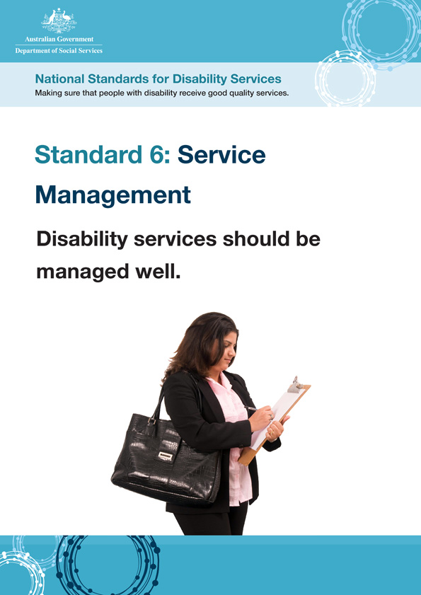 National Standards for Disability Services – Standard 6 – Easy Read poster