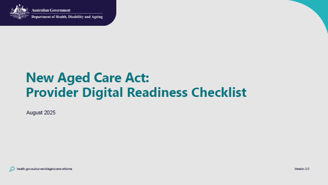 Provider Digital Readiness Checklist v2.0 cover page
