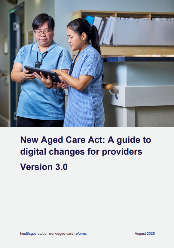 Cover page for the guide to digital changes for providers