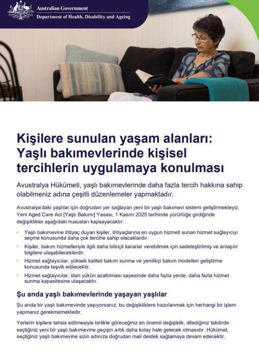 Turkish_Places to people – Embedding choice in residential aged care cover page