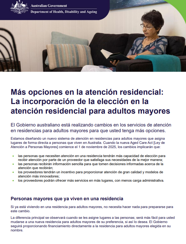 Spanish_Places to people – Embedding choice in residential aged care cover page