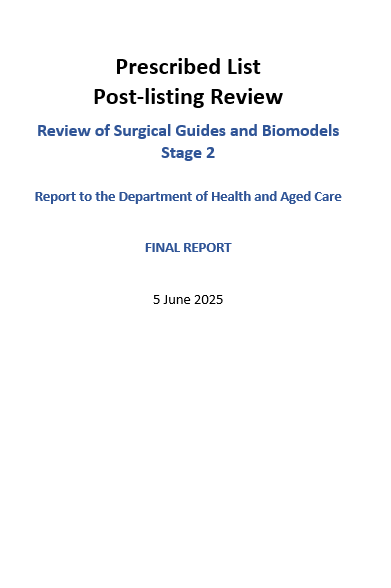 Review of Surgical Guides and Biomodels Stage 2 cover page