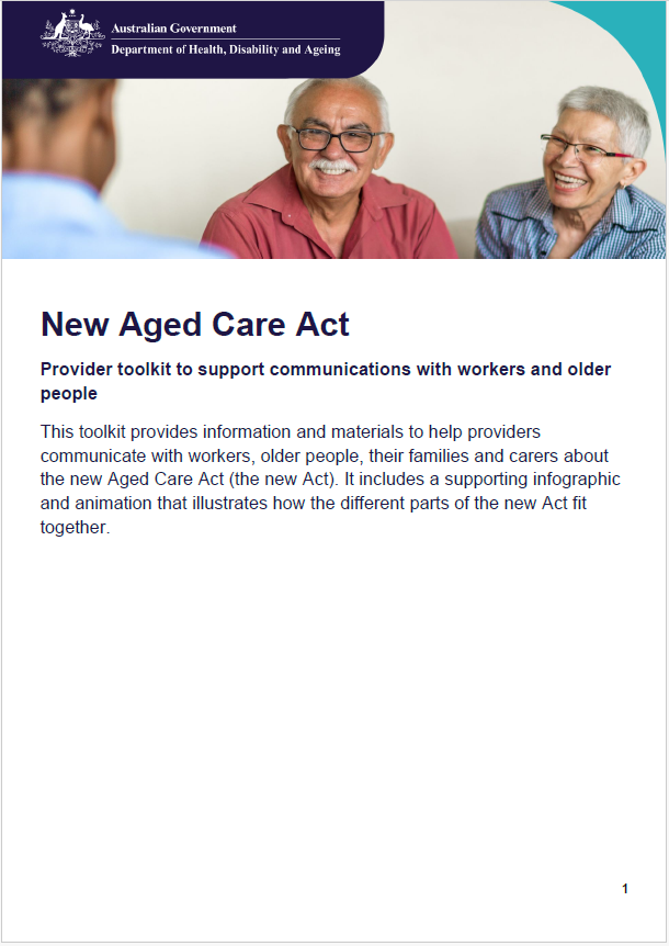Cover image of Provider toolkit to support communications with workers and older people