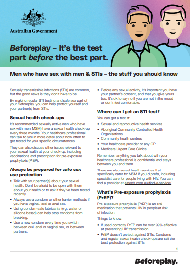 Beforeplay – For men who have sex with men cover page