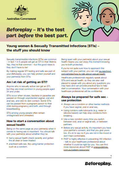 Beforeplay – For young women cover page