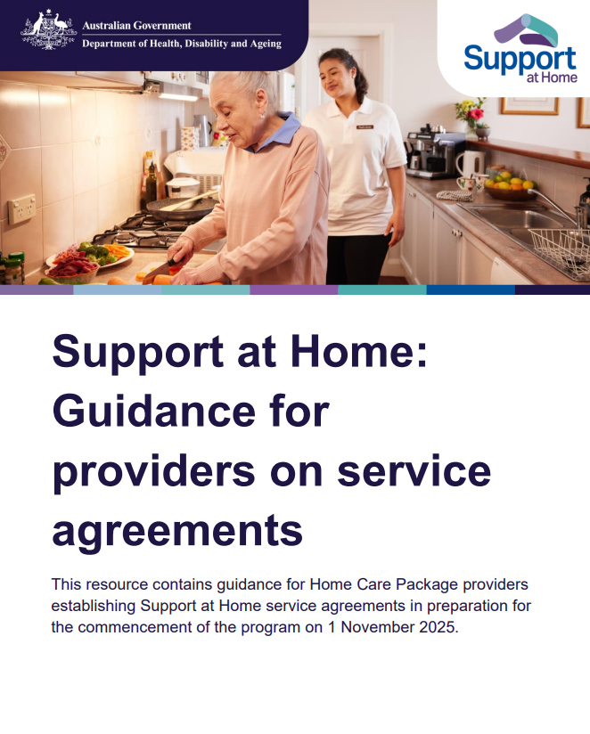 Support at Home - guidance for providers on service agreements