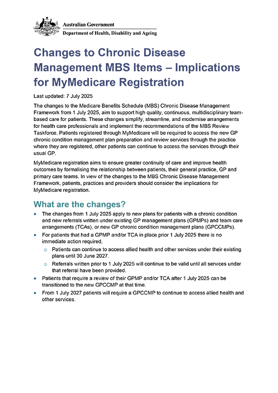 Changes and Implications for MyMedicare Registration
