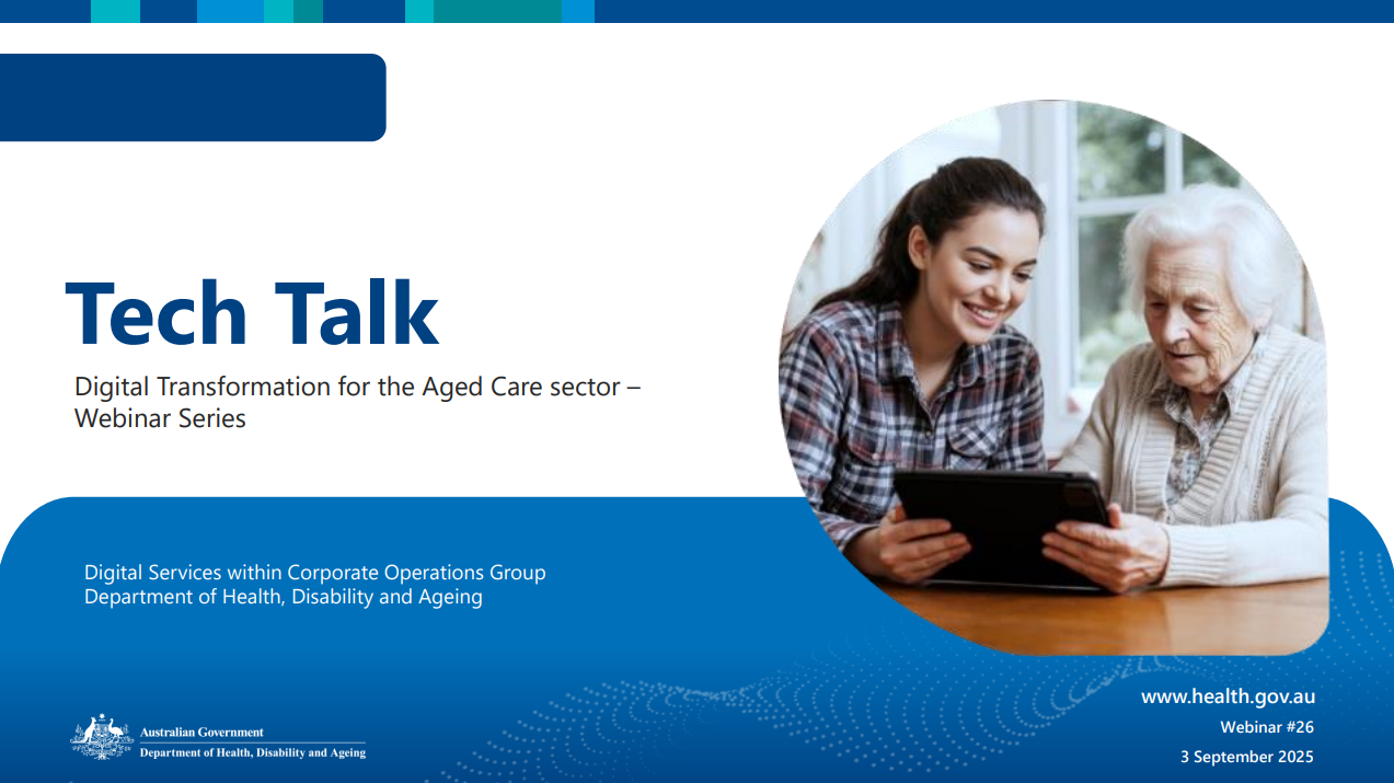 Digital Transformation Tech Talk – 3 September 2025 presentation cover page