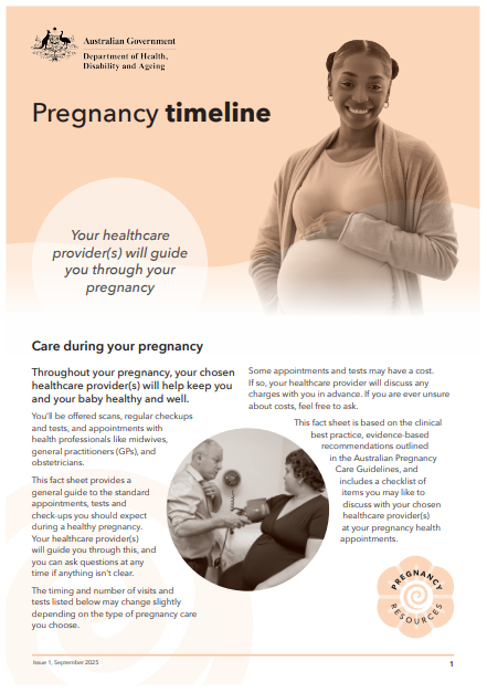 Cover image for the Pregnancy timeline