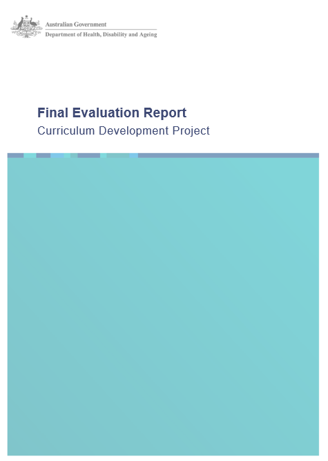 Final Evaluation Report – Curriculum Development Project cover page