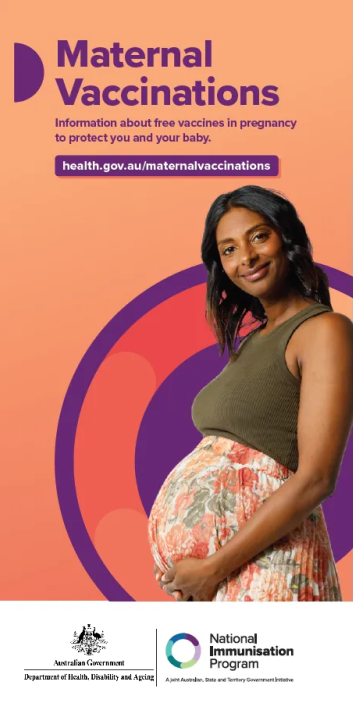 Cover page for the Maternal Vaccination brochures