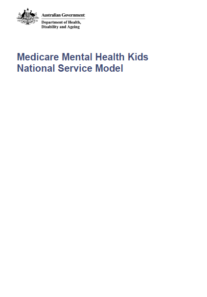 Medicare Mental Health Kids National Service Model cover page