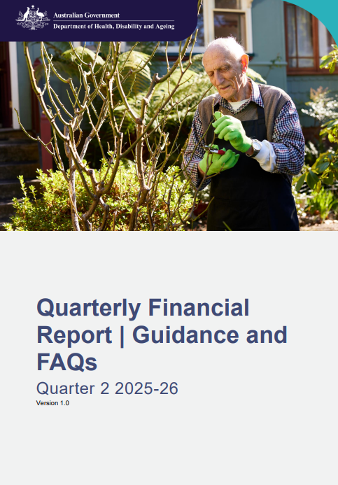 Cover page for the Quarterly Financial Report – Guidance and Frequently Asked Questions