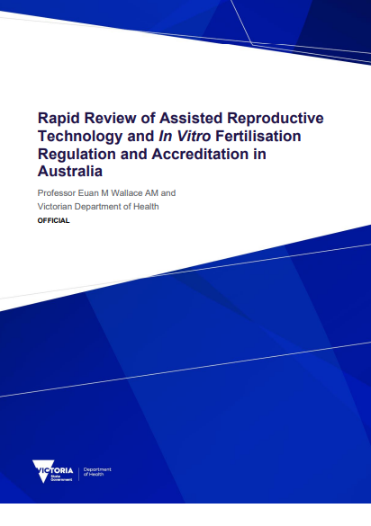 Rapid Review of Assisted Reproductive Technology and In Vitro Fertilisation Regulation and Accreditation in Australia cover page