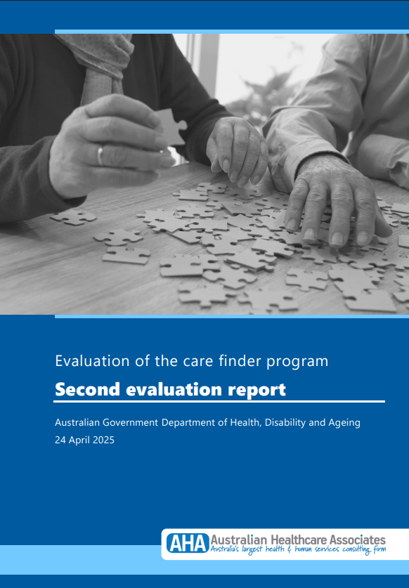 Care finder evaluation – second evaluation report cover page