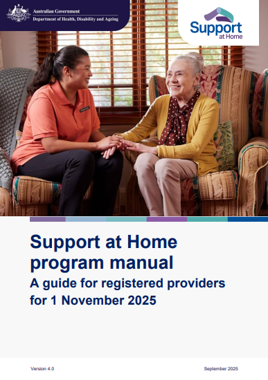 Support at home program manual v4. cover page
