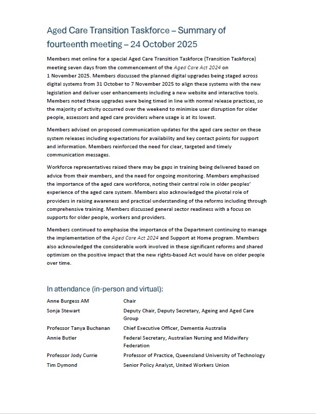 Display image - front page of the fourteenth meeting minutes