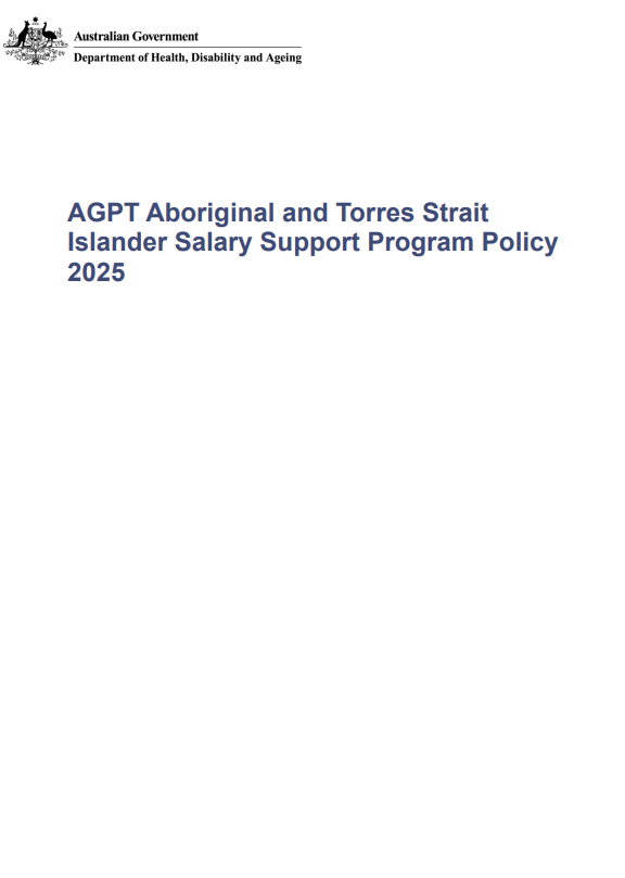 AGPT policy 2025 cover page