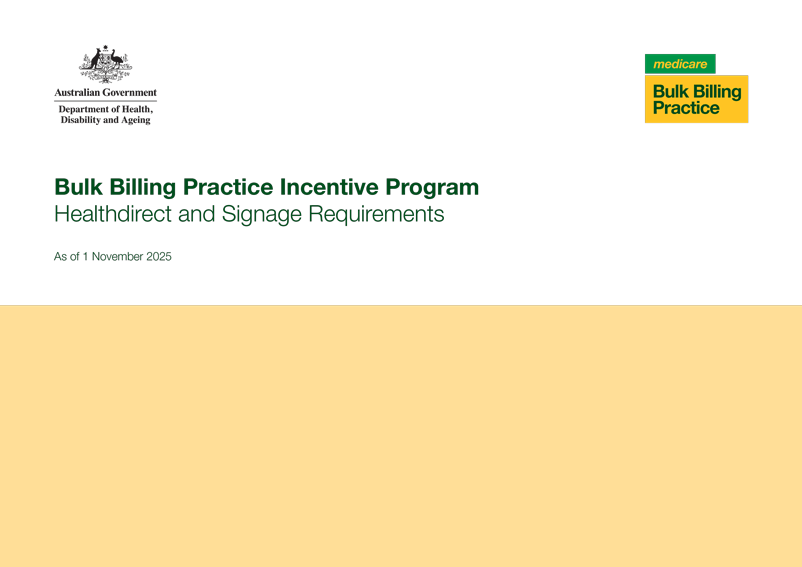 Thumbnail: Bulk Billing Practice Incentive Program cover image
