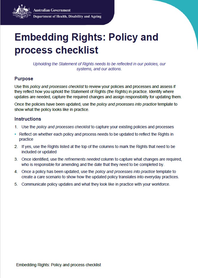 Display purposes. Contains a checklist.