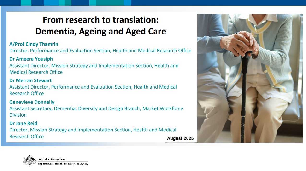 From research to translation – Dementia, Ageing and Aged Mission cover image