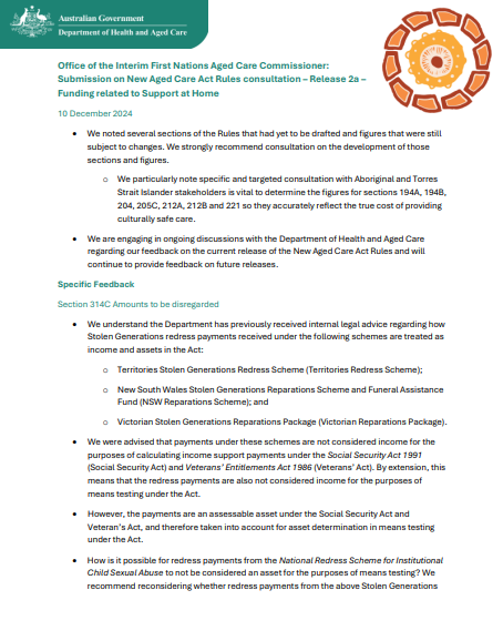 IFNACC Feedback – Release 2a– 10 December 2024 cover page