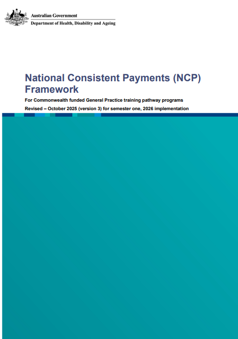 National Consistent Payments Framework cover page